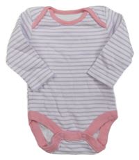 Bílo-lila pruhované body Dunnes