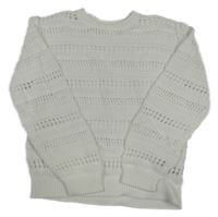 Biely perforovaný sveter H&M