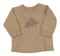 Hnedá prepínaci mikina s houbami H&M