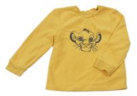 Žltá fleecová mikina so Simbou Primark
