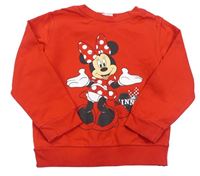 Červená mikina s Minnie zn. Disney