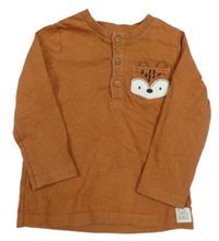 Hnedé tričko s líškou F&F