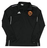 Černá sportovní funkční mikina s logem Adidas