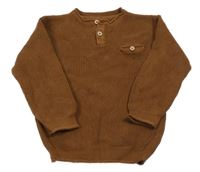 Hnedý sveter s gombíky Next