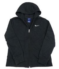 Černá propínací mikina s logem a kapucí Nike