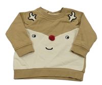 Hnědo-béžová mikin so sobom H&M