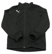 Černá sportovní propínací mikina s logem Puma