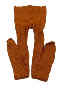 Hnědé vzorované punčocháče 