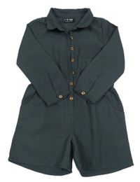 Tmavošedý lehký kraťasový overal Next