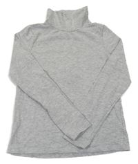 Sivé melírované tričko so stojačikom H&M