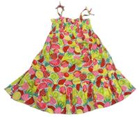 Farebné ľahké šaty s ovociem Primark