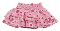 Ružová kvetovaná vrstvená sukňa Matalan
