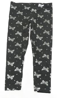 Sivé legíny s motýlikmi Primark
