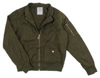 Khaki šusťákový zateplený bomber F&F