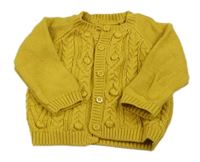 Horčicový prepínaci vzorovaný sveter s 3D bodky Mothercare