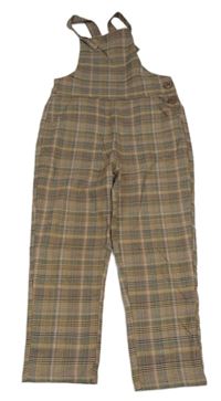 Hnedo-čierne kockované na traké nohavice zn. Next