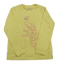 Žltá mikina s pávem River Island