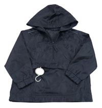 Nové - Tmavomodrá šušťáková jarná bunda s kapucňou Matalan