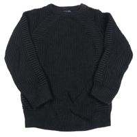 Čierny rebrovaný sveter Next