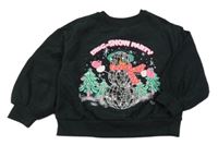 Čierna mikina so sněhulákem a nápisom Next