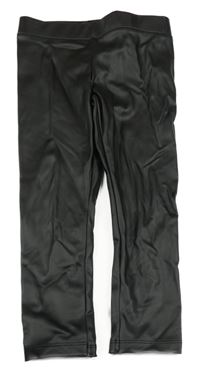 Černé koženkové legíny H&M
