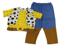 Kostým - 2set - Žluté kostkované tričko s vestou + kalhoty - Woody - Příběh hraček Disney