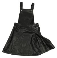 Černé koženkové laclové šaty Primark