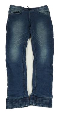 Tmavomodré teplákové cuff rifle Yigga