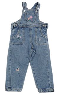 Světlemodré květované laclové rifle Nutmeg