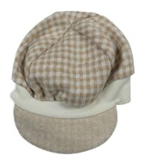 Bílo-béžová kostkovaná mlynářka 