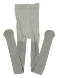 Světlešedé žebrované třpytivé punčocháče M&S