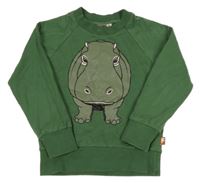 Zelená mikina s hrochem