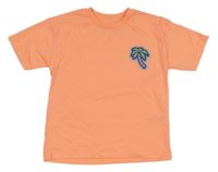 Neónově oranžové tričko s palmou Next