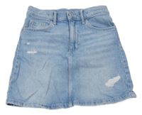 Svetlomodrá rifľová sukňa s vyšúchaním Denim Co.