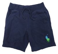 Tmavomodré teplákové kraťasy s logom Ralph Lauren