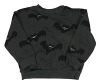 Antracitovo-čierna mikina s netopýry H&M