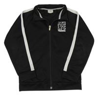 Čierno-biela prepínaci športová mikina s nápisom H&M