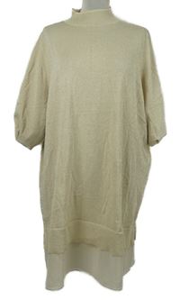 Dámská béžová třpytivá svetrová tunika Next 