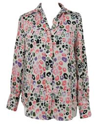 Dámská bílo-barevná vzorovaná halenka M&S