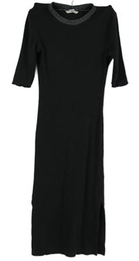 Dámské tmavošedé žebrované šaty H&M