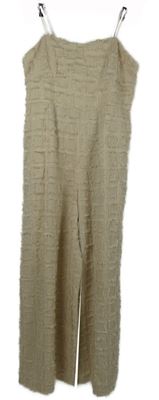 Dámský béžový vzorovaný culottes kalhotvý overal 