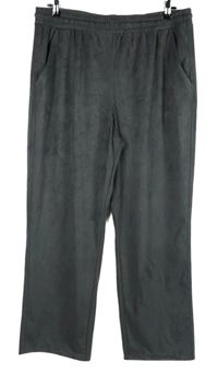 Dámské tmavošedé semišové kalhoty Primark 