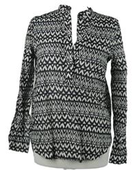 Dámská černo-bílá vzorovaná halenka H&M