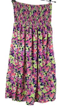 Dámske ružovo-farebné vzorované kvietkovane žabičkové šaty Ocean Club