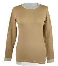 Dámské béžové žebrované triko H&M