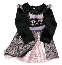 -Kockovaným čierno-ružové šaty s mačičkou George