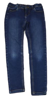 Tmavomodré teplé skinny rifle C&A