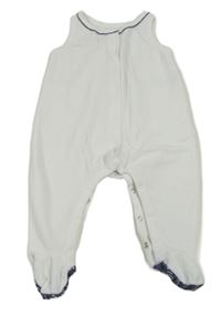 Bílé sametové dupačky Petit bateau