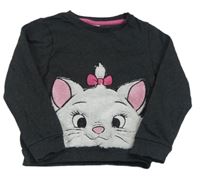 Antracitová mikina s mačkou Disney