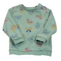 Svetlomodrá mikina s motýlikmi M&S